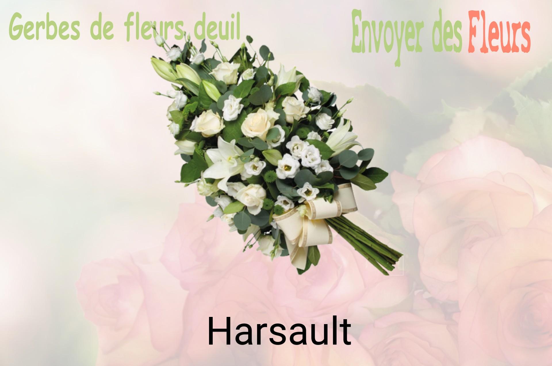 Gerbe de fleurs de deuil livrée à Harsault